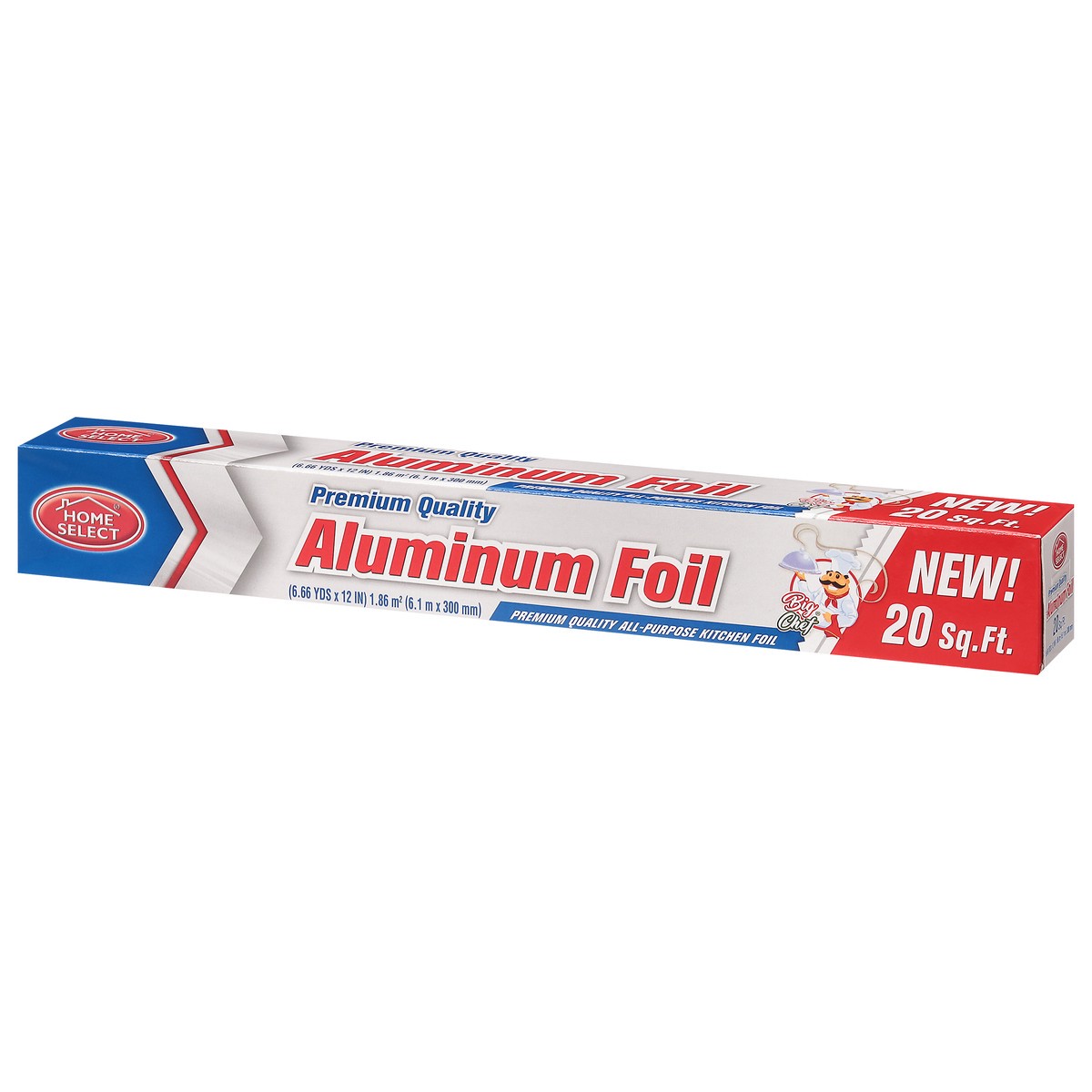 slide 7 of 9, Home Select 20 Sq Ft Premium Quality Aluminium Foil 1 ea, 1 ct