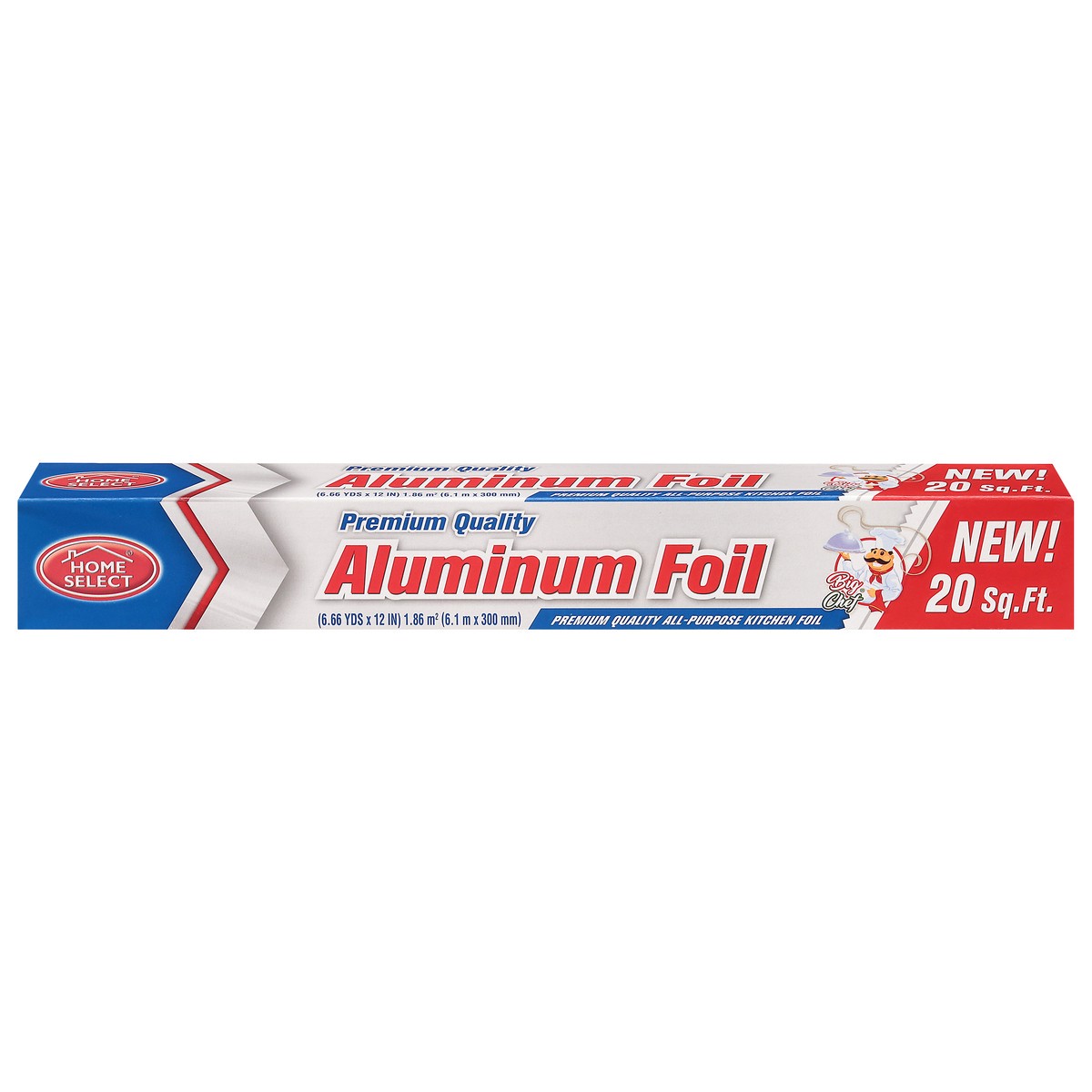 slide 1 of 9, Home Select 20 Sq Ft Premium Quality Aluminium Foil 1 ea, 1 ct