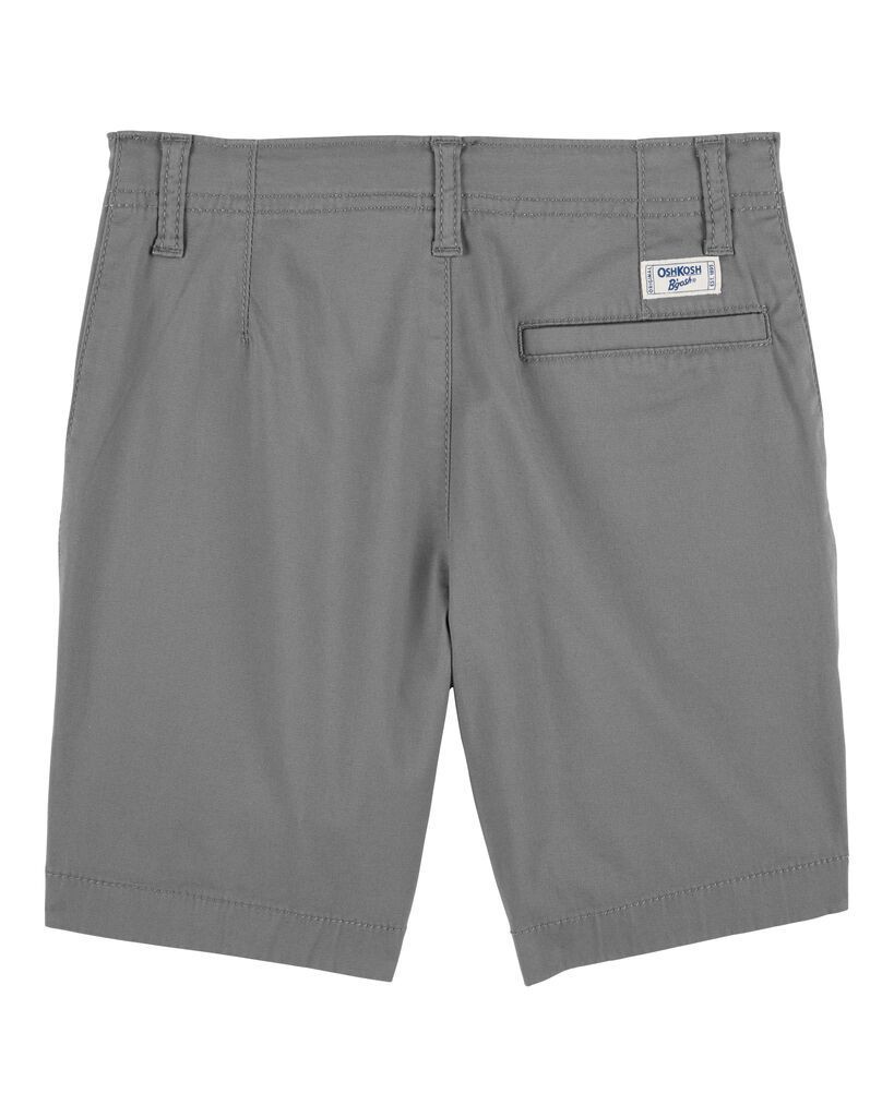 slide 2 of 3, Oshkosh Kid Gray Flat-Front Shorts Gray 5, 1 ct