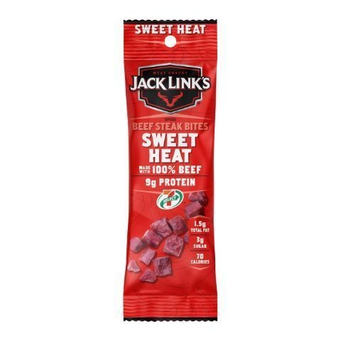 slide 1 of 1, 7 Select 7-Select Jack Links Steak Bites Sweet Heat, 1 oz