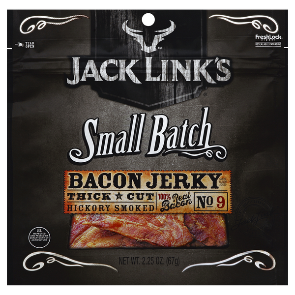 slide 1 of 1, Jack Link's J Links Small Batch Bacon Jerky, 2.25 oz