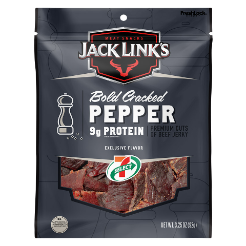slide 1 of 1, 7-Select Jack Links Bold Cracked Pepper Beef Jerky, 3.25 oz