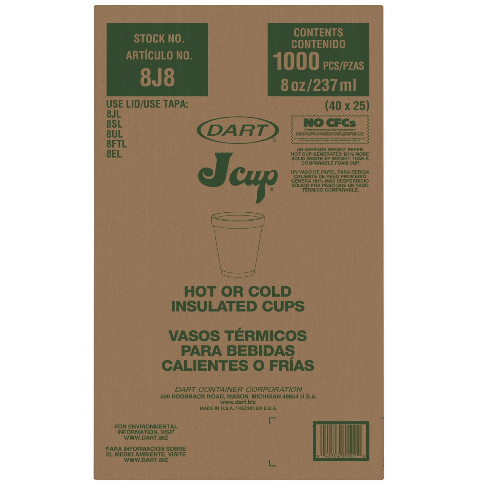 slide 1 of 1, DART Insulated Cups, 1000 ct