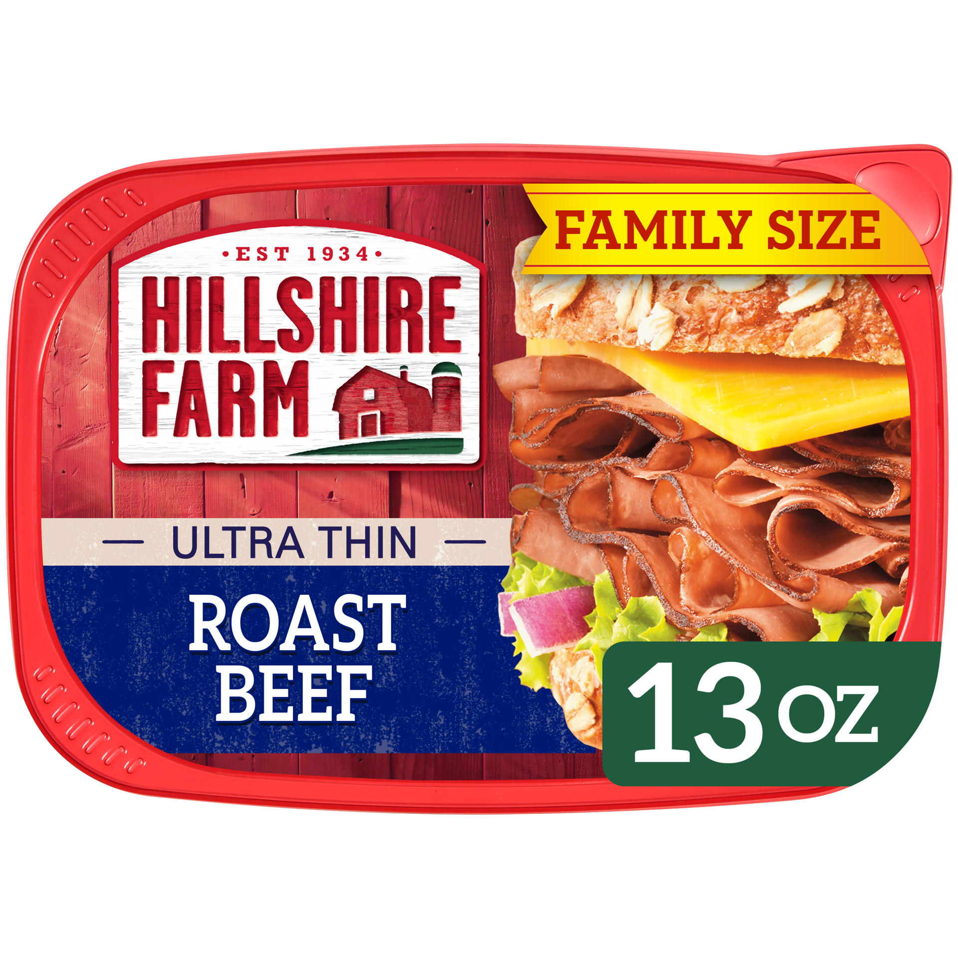 slide 1 of 2, Hillshire Farm Ultra Thin Sliced Roast Beef Sandwich Meat, 13 oz, 368.54 g