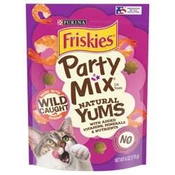 Purina Friskies Party Mix Cat Treats, Natural Yums With Wild Shrimp
