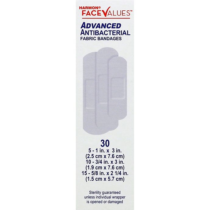 slide 2 of 2, Harmon Face Values Fabric Adhesive Bandages, 30 ct