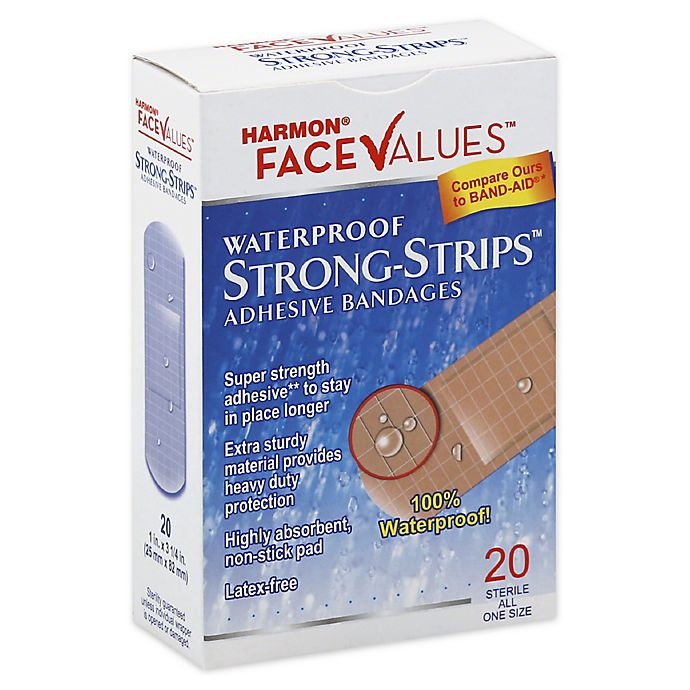 slide 1 of 1, Harmon Face Values XL Waterproof Strong Strip Bandages, 1 ct