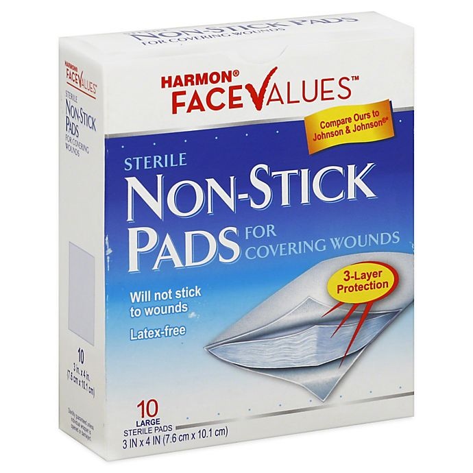 slide 1 of 1, Harmon Face Values Non-Stick Pads, 10 ct