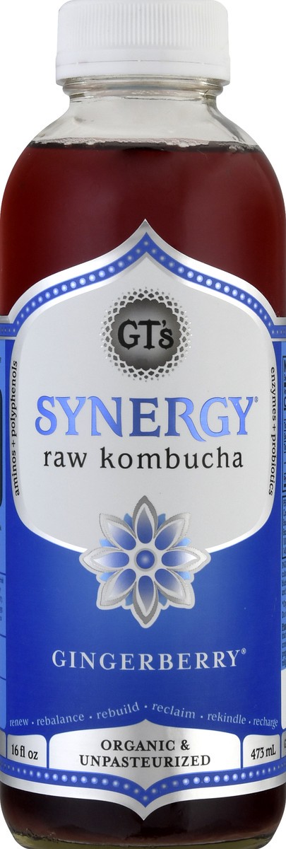 slide 1 of 4, GT's Synergy Gingerberry Kombucha 16 oz, 16 oz