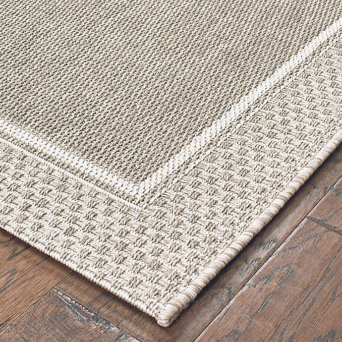 slide 5 of 5, Destination Summer Miami Border Indoor/Outdoor Area Rug - Natural, 5 ft x 7 ft