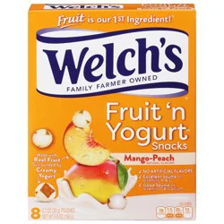 Welch's Mango-Peach Fruit 'n Yogurt Snacks 8 - 0.7 oz Pouches