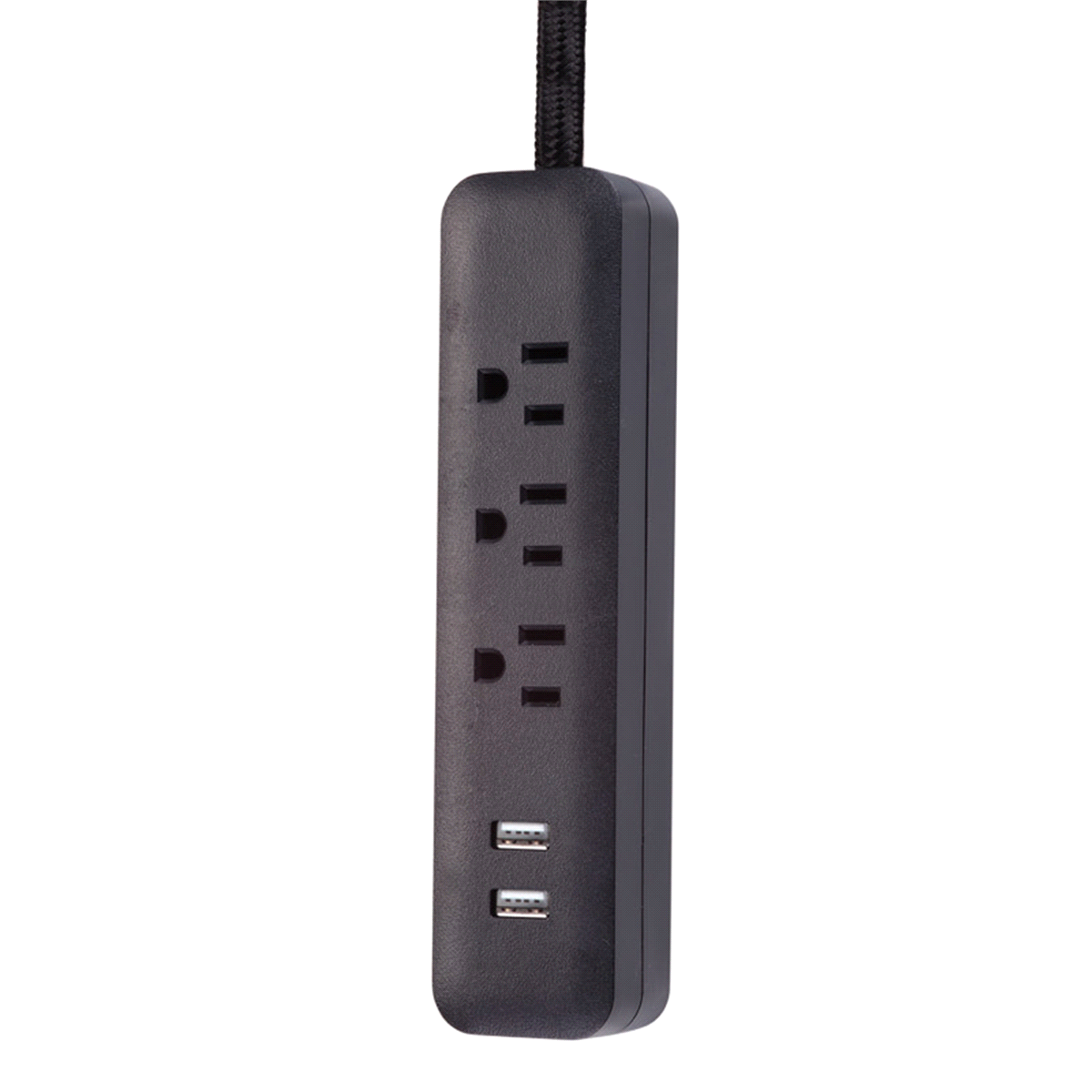 slide 2 of 2, Globe Electric Designer Series Black Power Strip, 1 ct