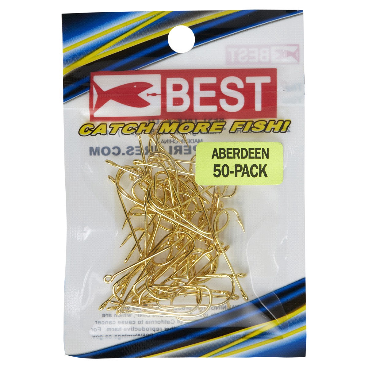 slide 1 of 5, Best Gold Aberdeen Size 4 Hook Pack, 50 ct