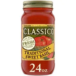 Classico Traditional Sweet Basil Pasta Sauce, 24 oz. Jar