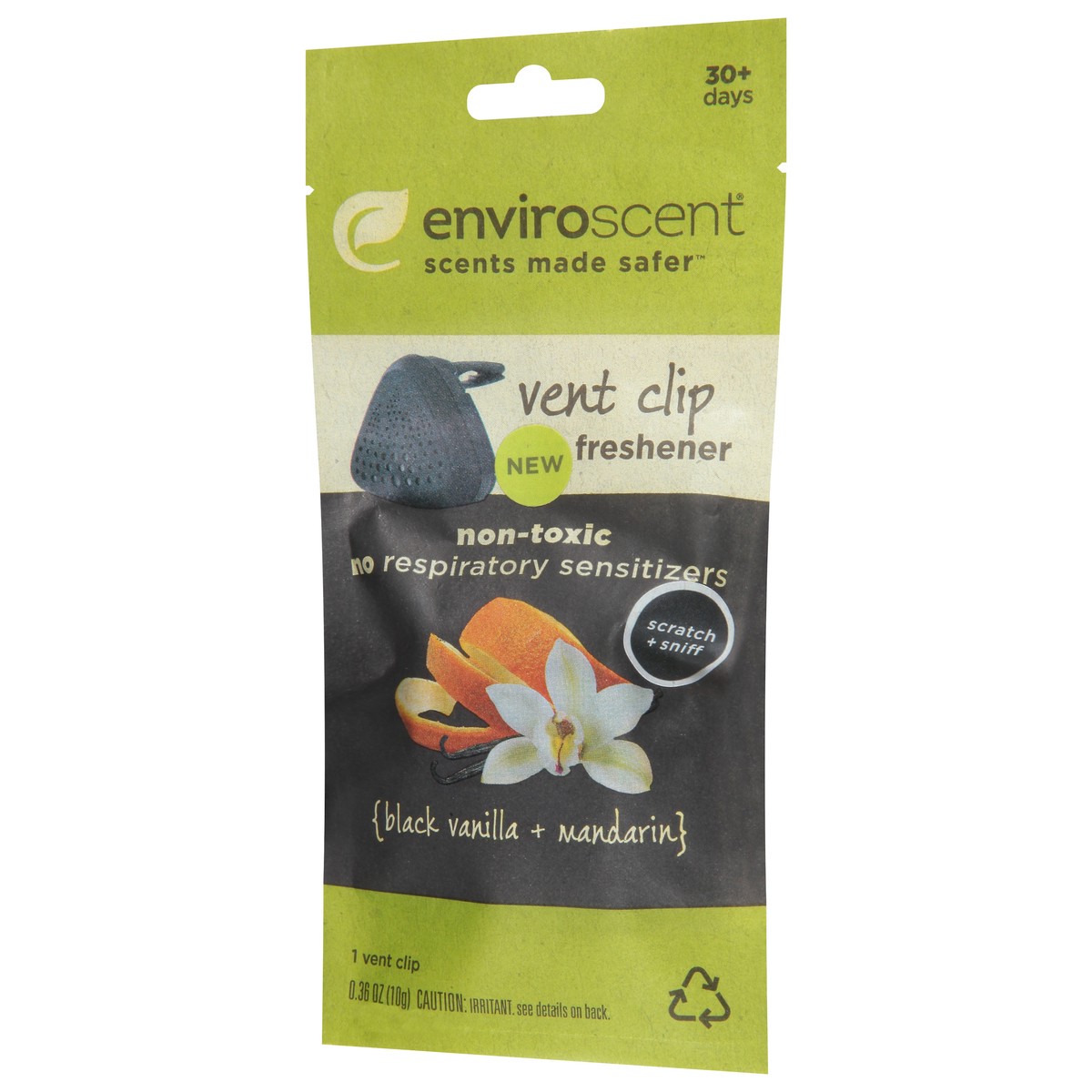 slide 8 of 9, Enviroscent Auto Vent Clip Black Van Mandarin, 1 ct