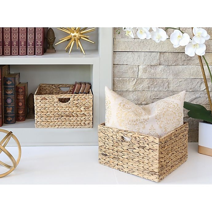 slide 2 of 4, Seville Classics Woven Hyacinth Storage Cube Basket, 2 ct