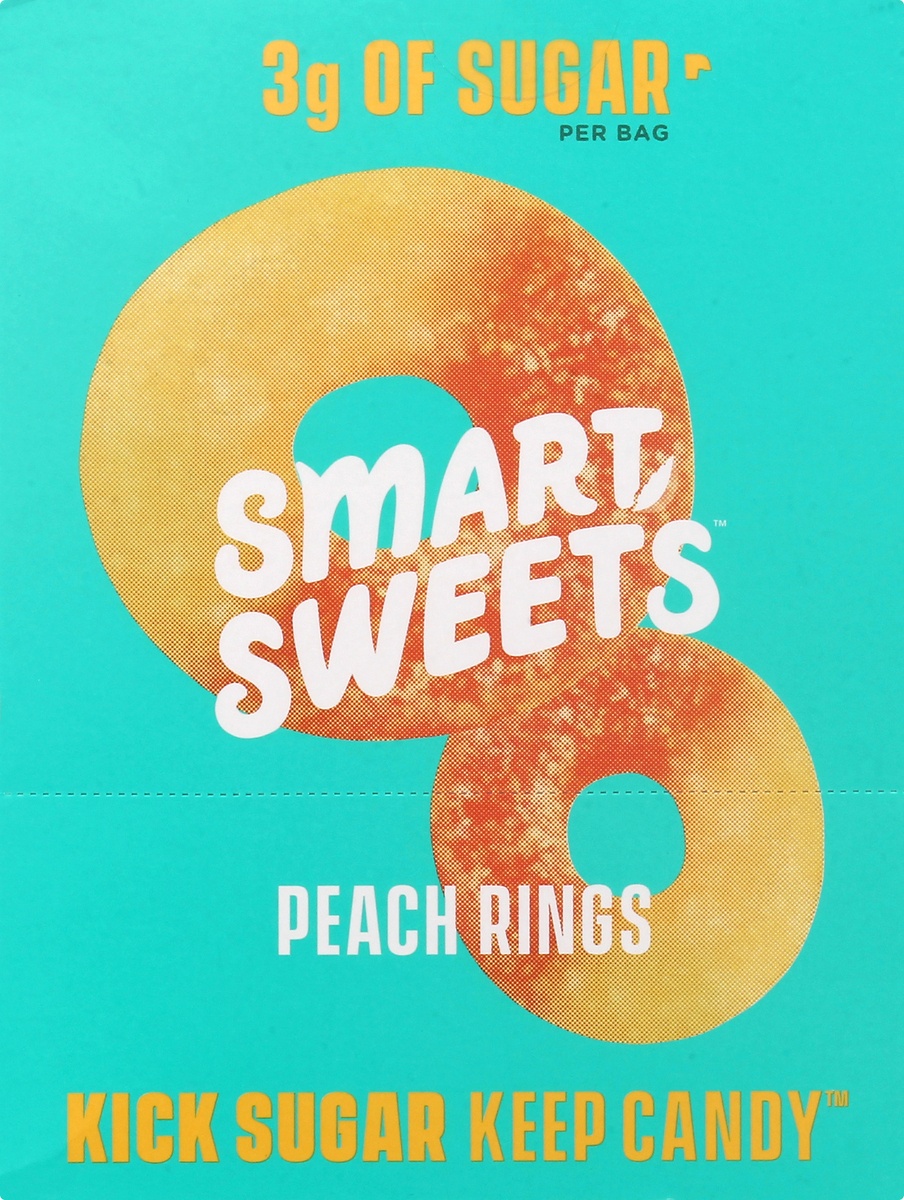 slide 9 of 10, SmartSweets Peach Rings - Tangy, 12 ct