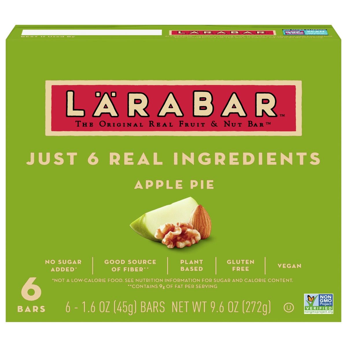 slide 1 of 11, LÄRABAR Apple Pie, Gluten Free Vegan Fruit & Nut Bars, 1.6 oz bars, 6 ct, 6 ct