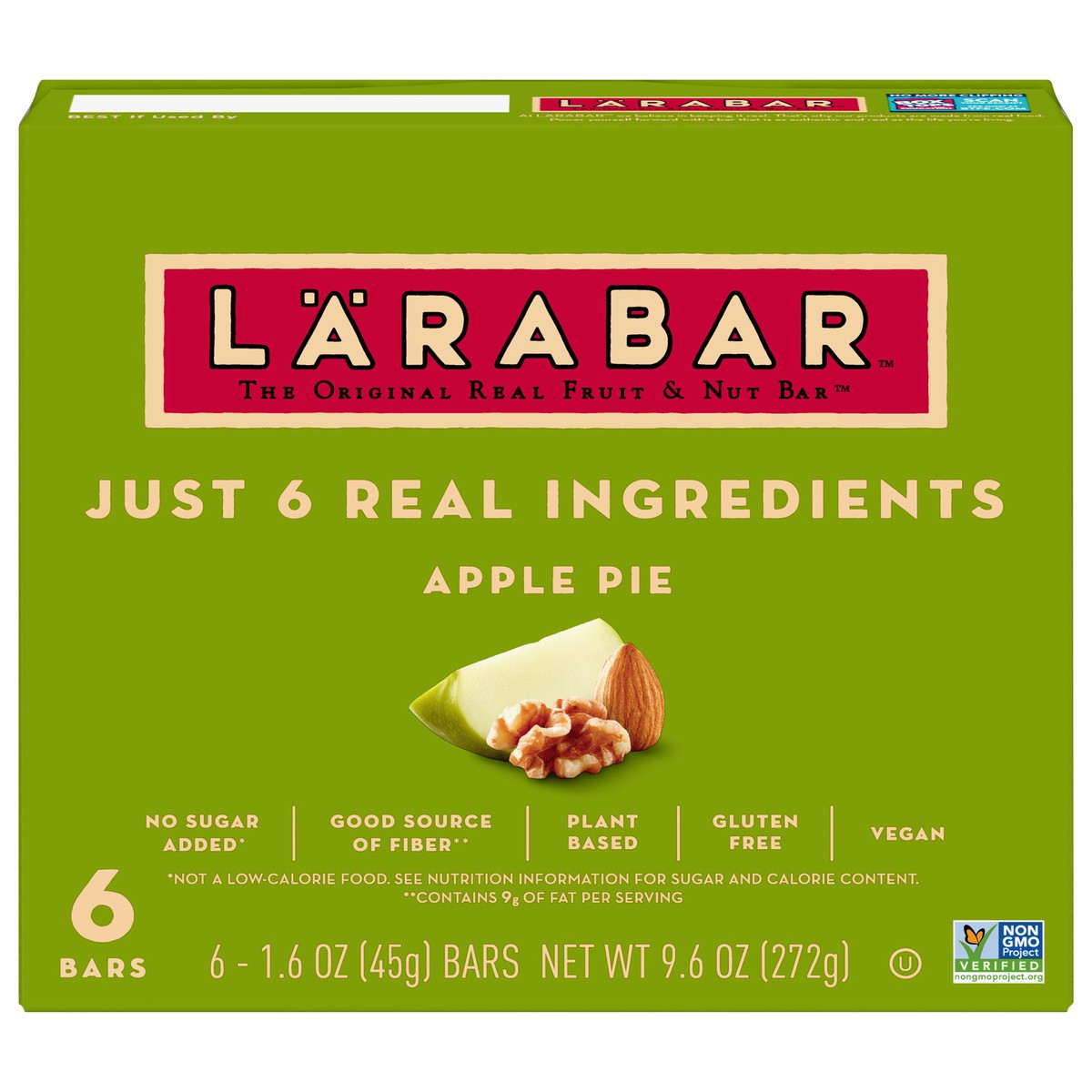 slide 10 of 11, LÄRABAR Apple Pie, Gluten Free Vegan Fruit & Nut Bars, 1.6 oz bars, 6 ct, 6 ct