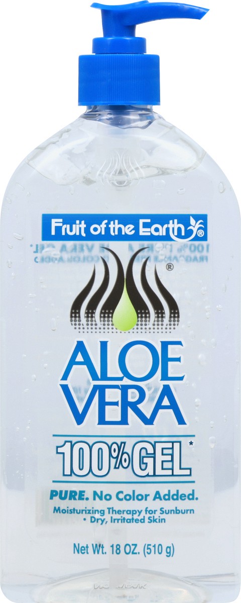 slide 5 of 12, Fruit of the Earth Aloe Vera 100% Gel, 18 oz