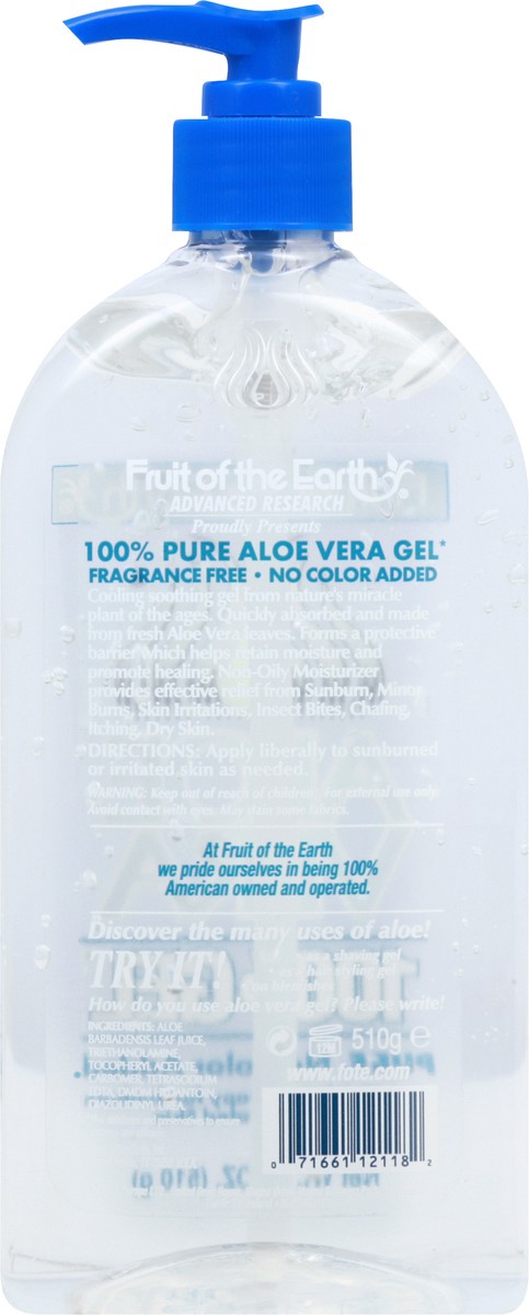 slide 10 of 12, Fruit of the Earth Aloe Vera 100% Gel, 18 oz