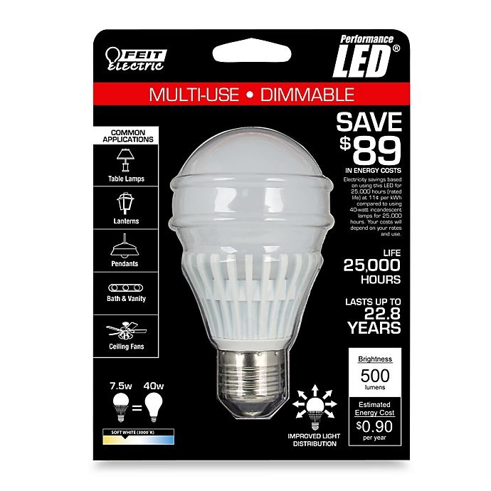 slide 2 of 2, Feit Electric Performance LED 40-Watt Dimmable Light Bulb, 1 ct