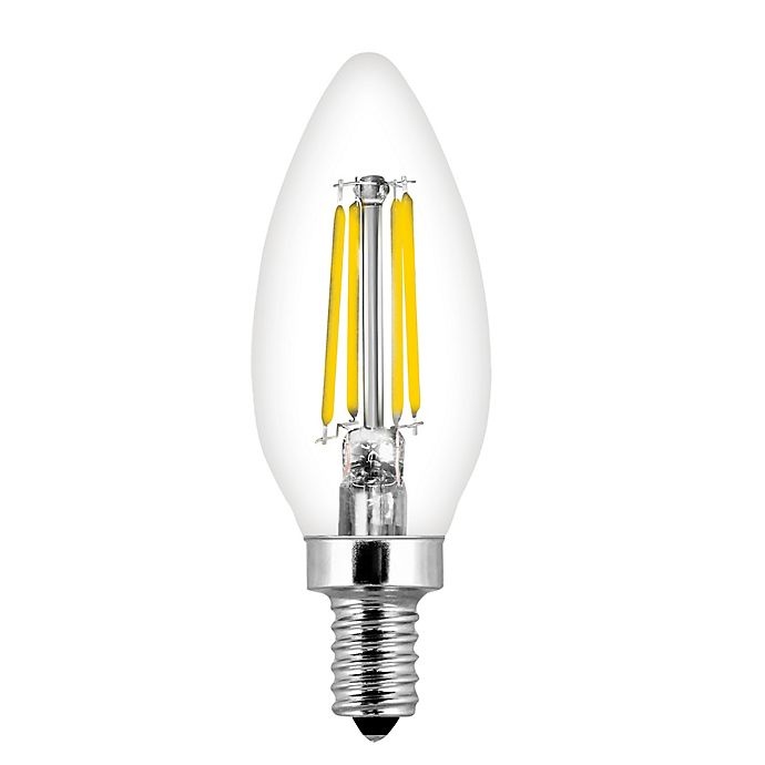 slide 1 of 3, Feit Electric 40-Watt Decorative Chandelier LED Light Bulbs, 2 ct