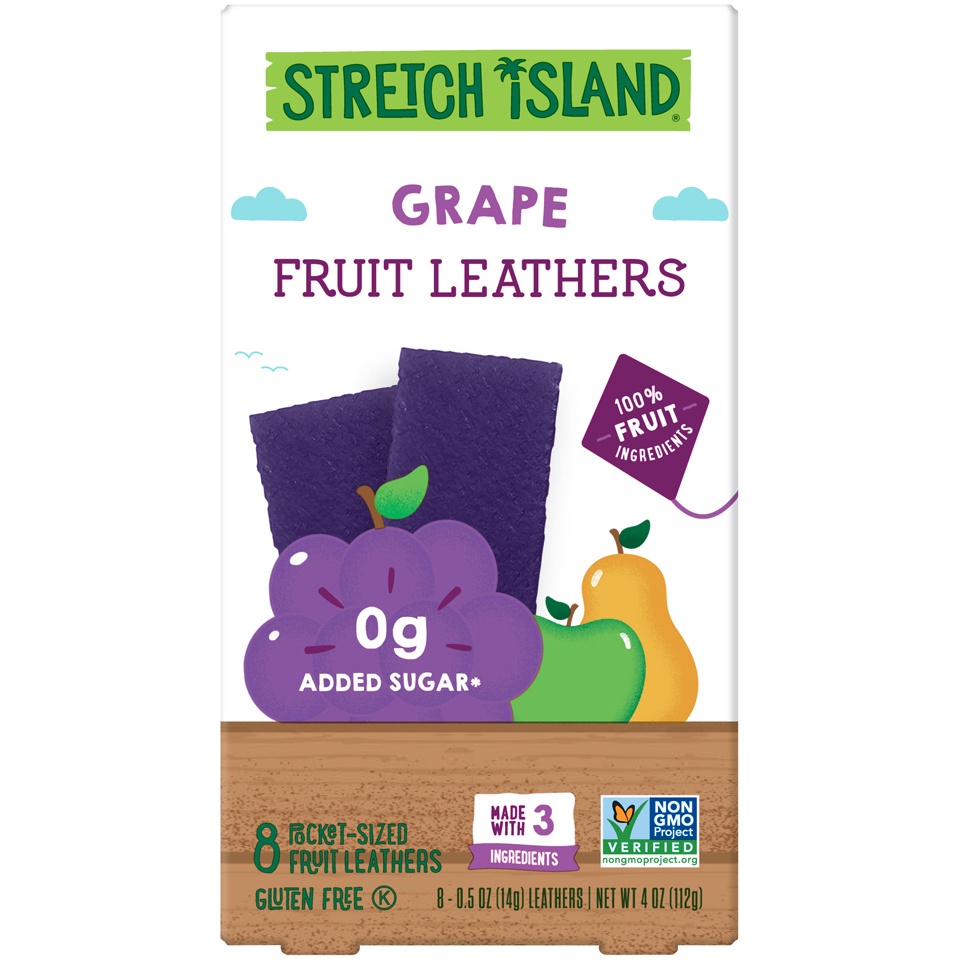 slide 1 of 1, Stretch Island Original Grape Fruit Leathers, 8 ct; 0.5 oz