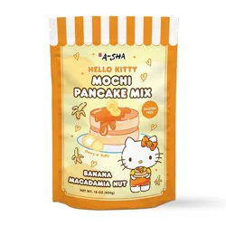 A-Sha Pancake Mochi Mix Hello Kitty Banana Macadamia Nut - 16 oz