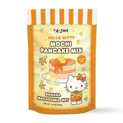 A-Sha Pancake Mochi Mix Hello Kitty Banana Macadamia Nut - 16 oz