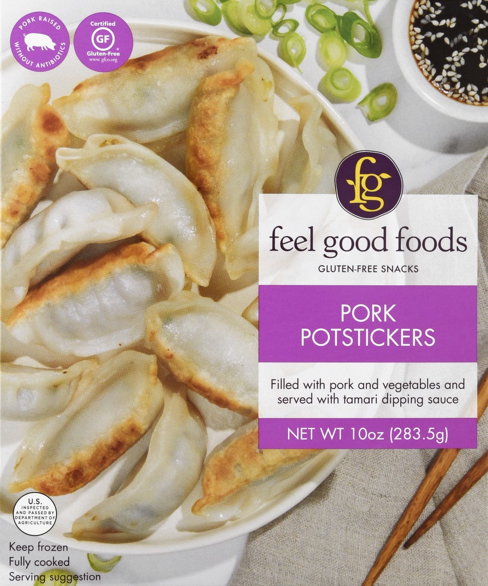 slide 6 of 9, Feel Good Foods Pork Potstickers, 10 oz