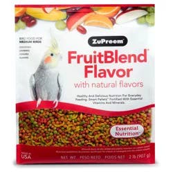 ZuPreem AvianMaintenance FruitBlend Premium Bird Diet for Medium Birds