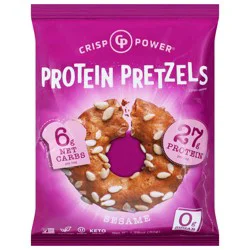 Crisp Power Sesame Protein Pretzels