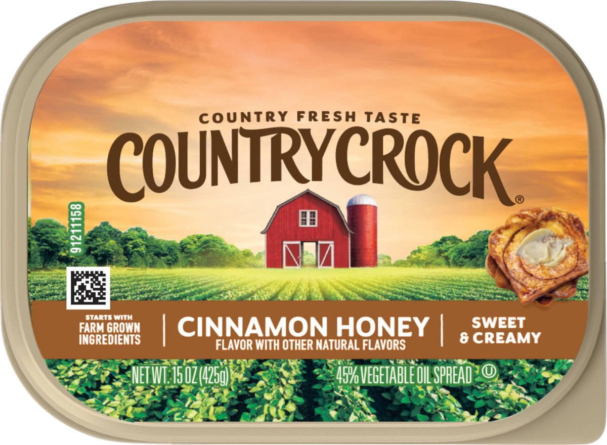 slide 10 of 12, Country Crock 35% Cinnamon Honey Vegetable Oil Spread 15 oz, 15 oz