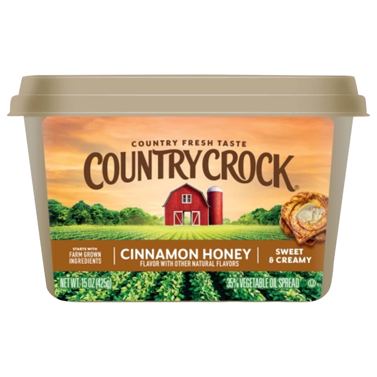 slide 3 of 12, Country Crock 35% Cinnamon Honey Vegetable Oil Spread 15 oz, 15 oz