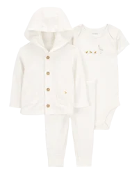 Carter's Baby 3-Piece Chick Little Cardigan Set - Ivory Ivory 3M