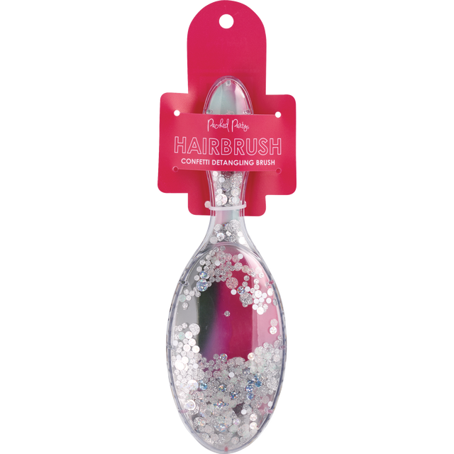slide 1 of 1, PACKED PARTY Gradient Confetti Hairbrush, 1 ct