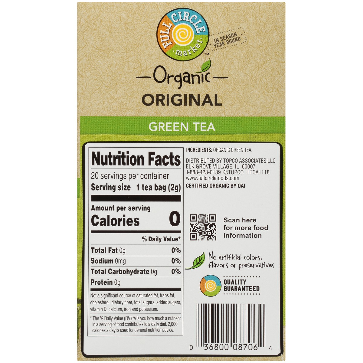 slide 15 of 15, Full Circle Market Original Green Tea - 1.41 oz, 1.41 oz