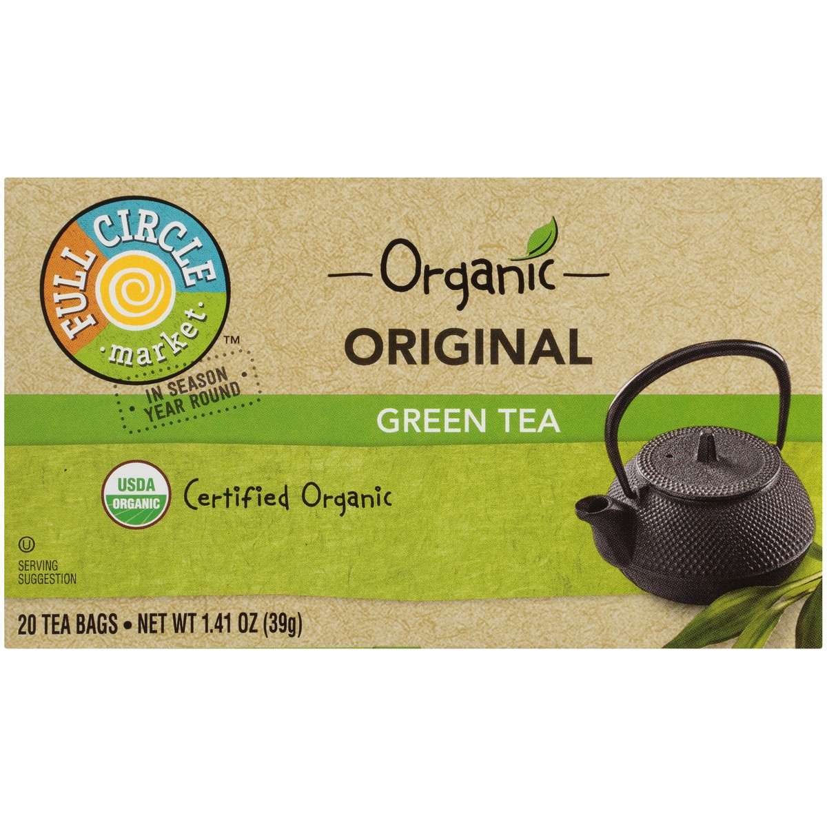 slide 5 of 15, Full Circle Market Original Green Tea - 1.41 oz, 1.41 oz