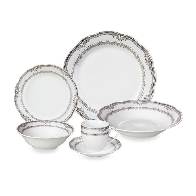 slide 1 of 1, Lorren Home Trends Regal Victoria Dinnerware Set, 24 ct