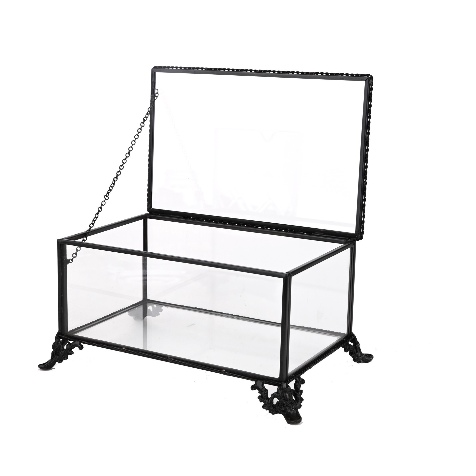 slide 2 of 3, 7.25" X 4.25" Glass Trinket Box By Ashland, 7.25 in x 4.25 in