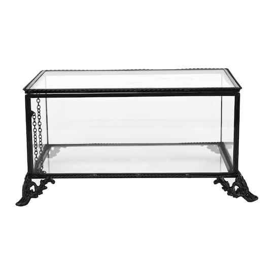 slide 1 of 3, 7.25" X 4.25" Glass Trinket Box By Ashland, 7.25 in x 4.25 in