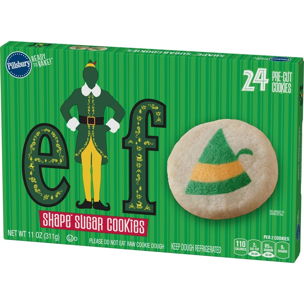 slide 2 of 3, Pillsbury Elf Shape Sugar Cookies, 24 ct; 11 oz