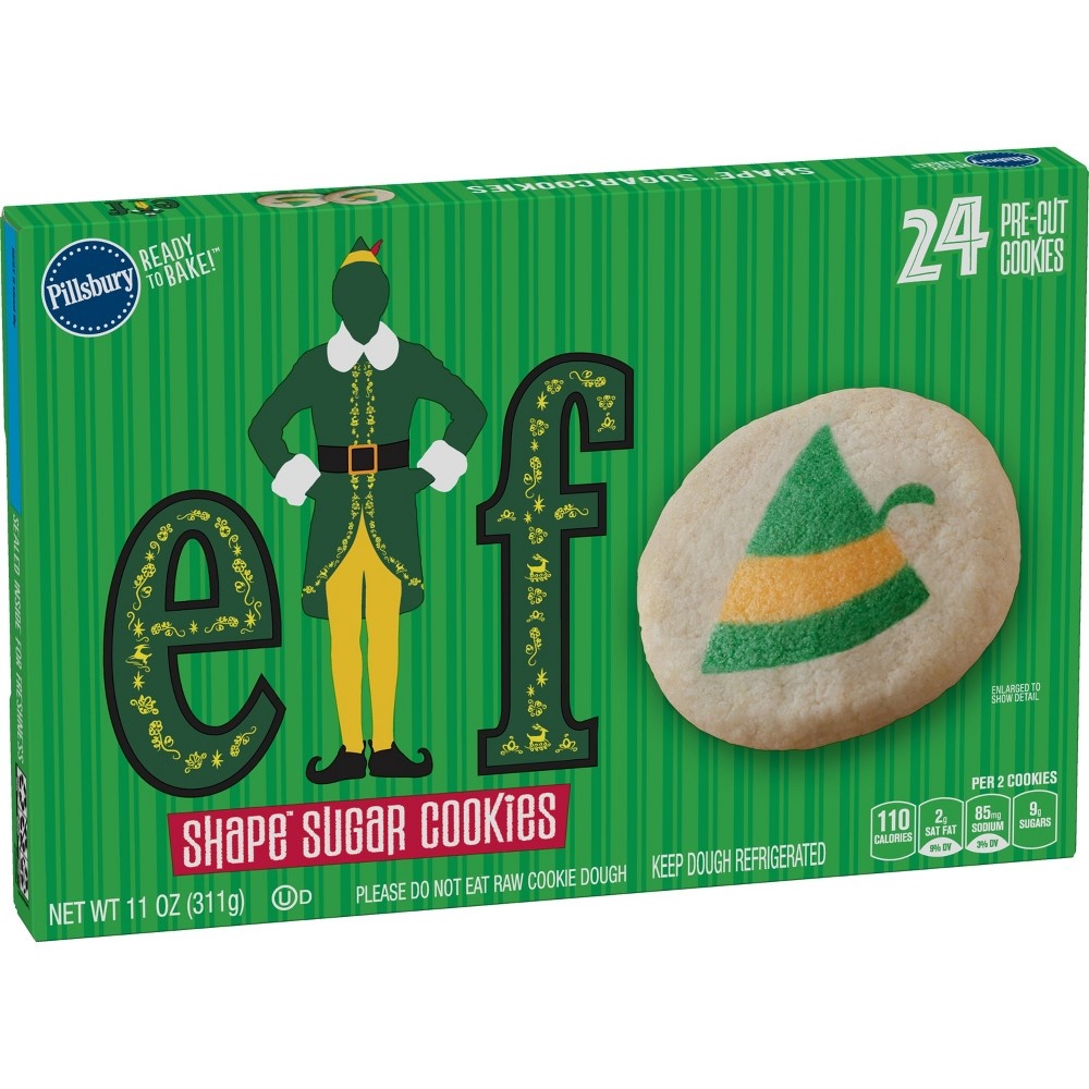 slide 3 of 3, Pillsbury Elf Shape Sugar Cookies, 24 ct; 11 oz