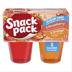 Hunt's Snack Pack Sugar-Free Strawberry And Orange Juicy Gels / Cups