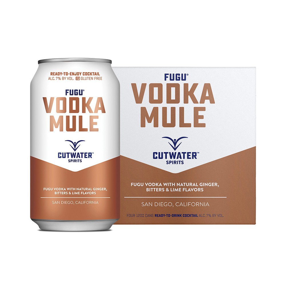 slide 1 of 3, Cutwater Spirits Fugu Vodka Mule, 4 ct; 12 fl oz