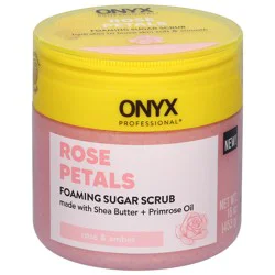Onyx Professional Rose & Amber Foaming Sugar Scrub 16 oz