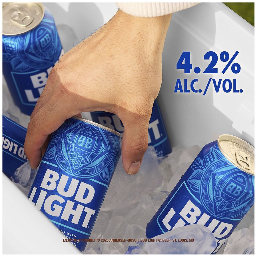 slide 5 of 5, Bud Light Beer, 16 Fl Oz Cans, 4.2% ABV, 6 fl oz