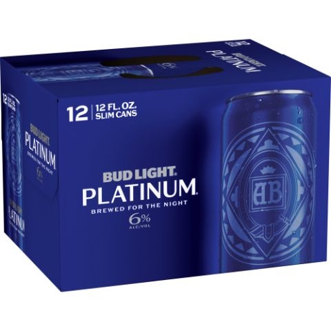 slide 1 of 1, Bud Light Platinum, 12 oz