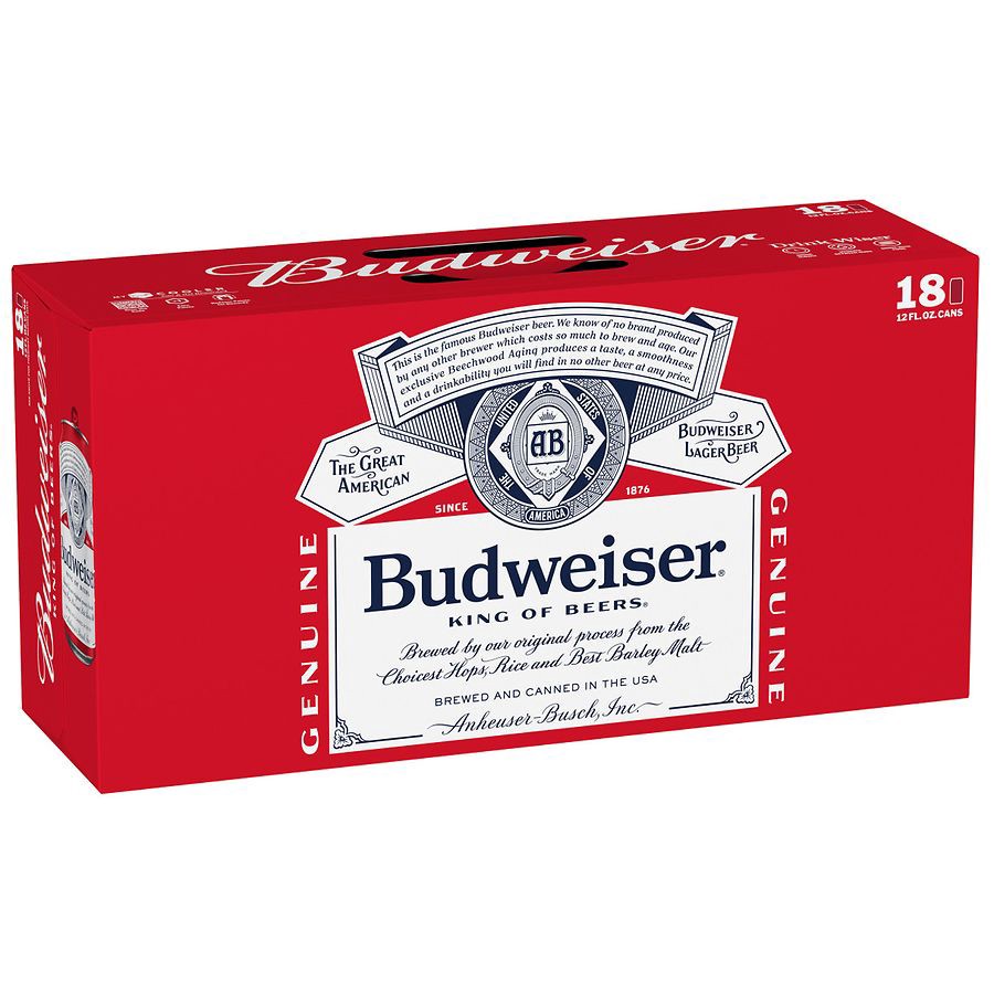 slide 3 of 5, Budweiser Beer, 18 ct